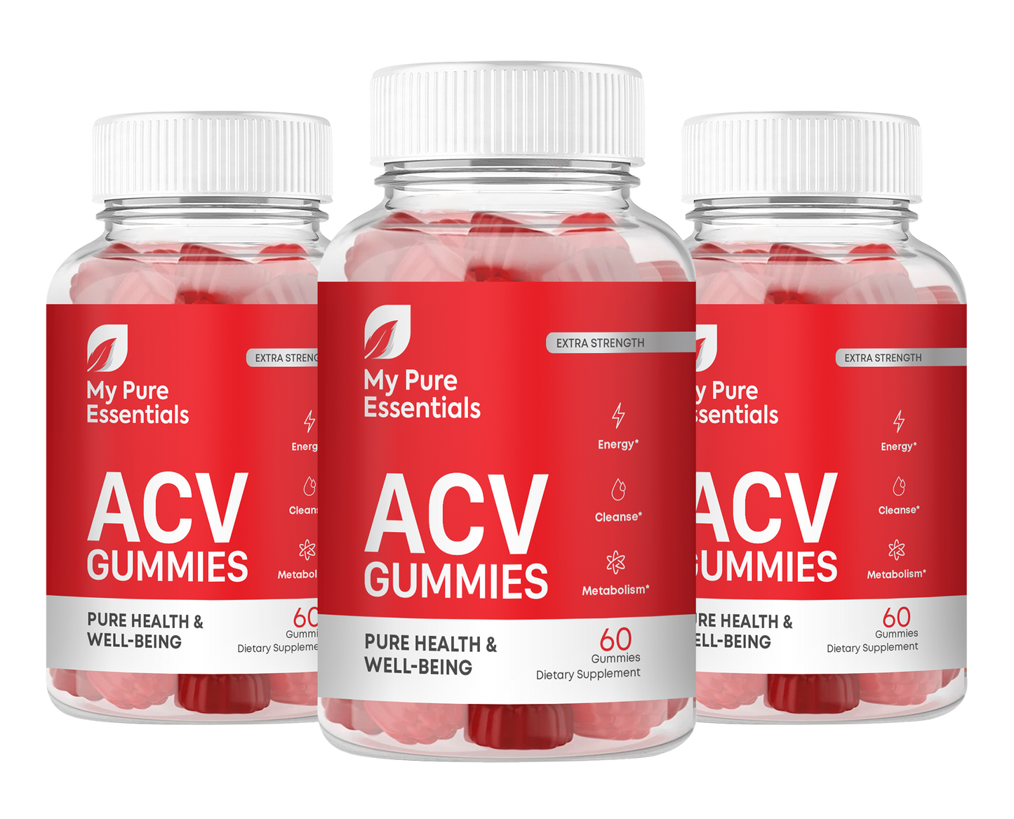 Pure Essentials ACV Gummies "from the Mother" With Natural Probiotics